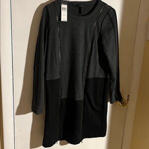 Gray and Black Long Sleeve BCBGMaxAzria